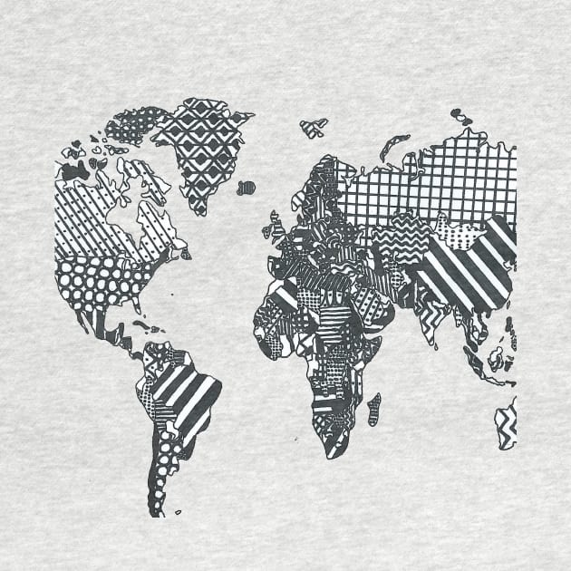 Patterned World Map by luckylucy